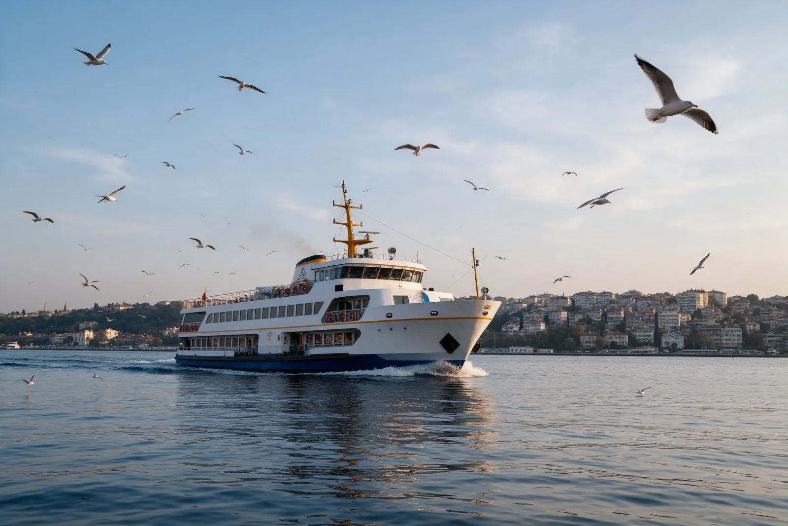 Πλοίο που διασχίζει τον Βόσπορο στην Κωνσταντινούπολη