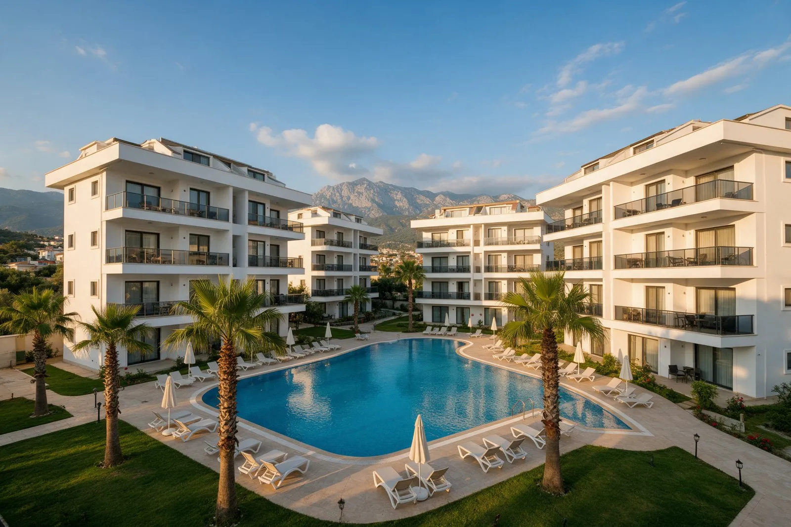 Antalya'da havuzlu bir site