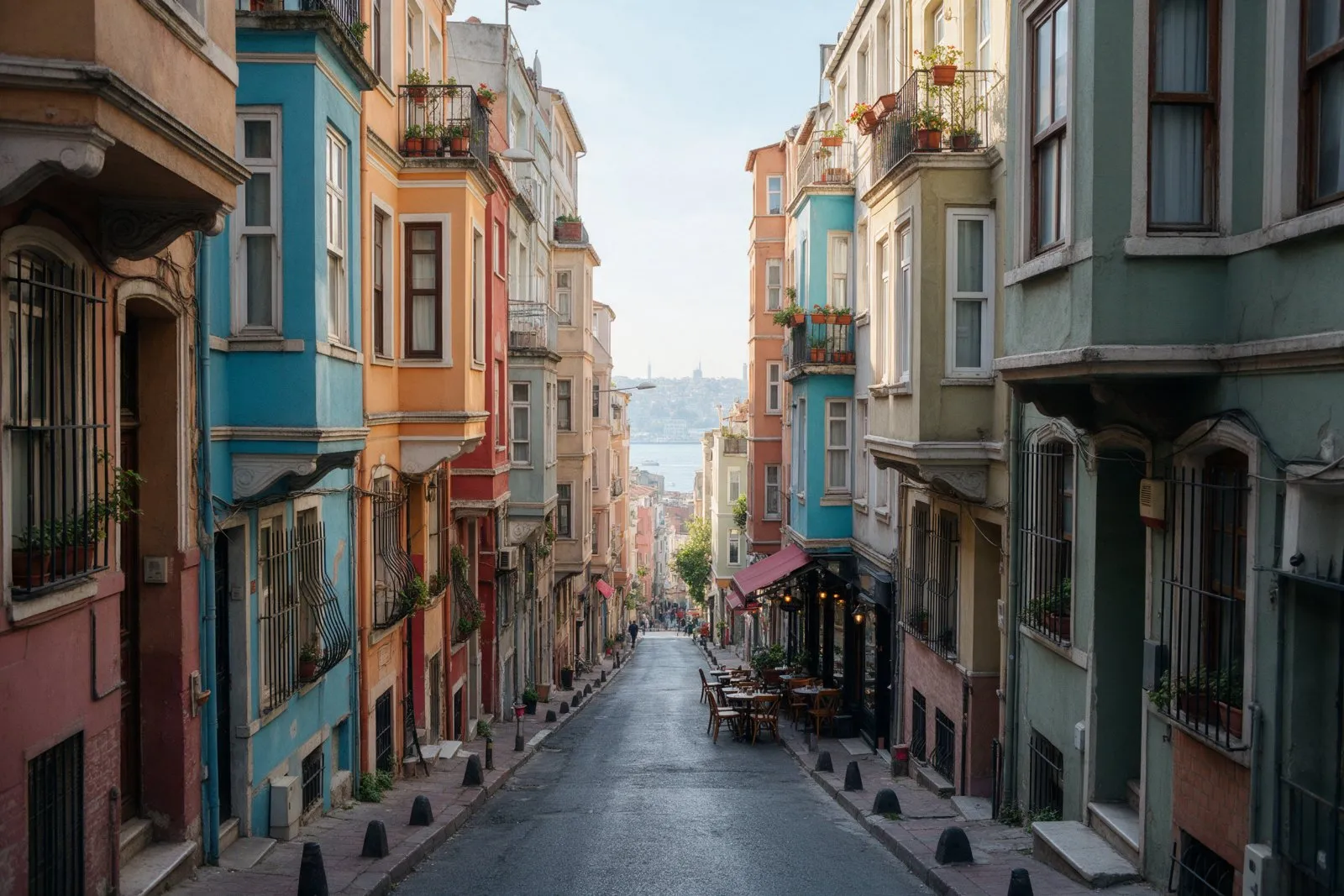 A residential street in Istanbul